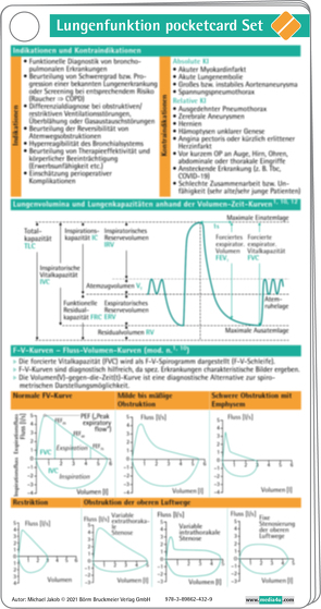 Lungenfunktion pocketcard Set von Jakob,  Michael