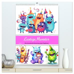 Lustige Monster – Eine bezaubernde Sammlung süsser Ungeheuer (hochwertiger Premium Wandkalender 2024 DIN A2 hoch), Kunstdruck in Hochglanz von Frost,  Anja