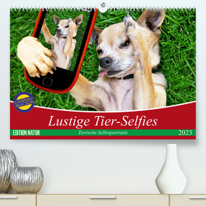 Lustige Tier-Selfies. Tierische Selbstportraits (Premium, hochwertiger DIN A2 Wandkalender 2023, Kunstdruck in Hochglanz) von Stanzer,  Elisabeth