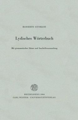 Lydisches Wörterbuch von Gusmani,  Roberto