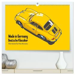 Made in Germany – Illustrationen deutscher Oldtimer (hochwertiger Premium Wandkalender 2024 DIN A2 quer), Kunstdruck in Hochglanz von Morawietz,  Karl-Heinz