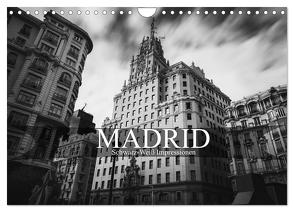 Madrid – Schwarz-Weiß Impressionen (Wandkalender 2024 DIN A4 quer), CALVENDO Monatskalender von Meutzner,  Dirk