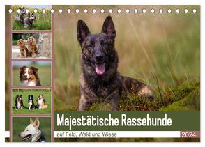 Mäjestätische Rassehunde auf Feld, Wald und Wiese (Tischkalender 2024 DIN A5 quer), CALVENDO Monatskalender von Verena Scholze,  Fotodesign