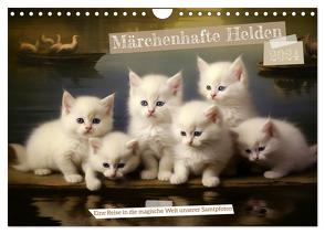 Märchenhafte Helden – Eine Reise in die magische Welt unserer Katzen (Wandkalender 2024 DIN A4 quer), CALVENDO Monatskalender von Tapper,  Daniela