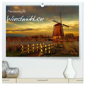 Märchenhafte Windmühlen (hochwertiger Premium Wandkalender 2024 DIN A2 quer), Kunstdruck in Hochglanz von Wagner,  Sabine