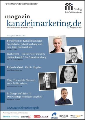 Magazin kanzleimarketing.de 03/2018 von Löffler,  Pia