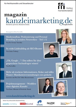 Magazin kanzleimarketing.de 04/2018 von Löffler,  Pia