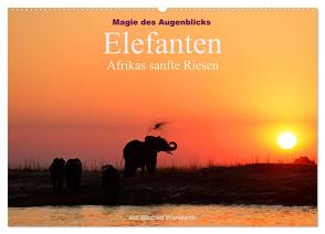 Magie des Augenblicks – Elefanten – Afrikas sanfte Riesen (Wandkalender 2024 DIN A2 quer), CALVENDO Monatskalender von Wisniewski,  Winfried