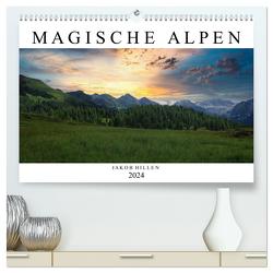 Magische Alpen (hochwertiger Premium Wandkalender 2024 DIN A2 quer), Kunstdruck in Hochglanz von Hillen,  Jakob