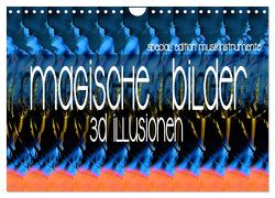 Magische Bilder – 3D Illusionen (Wandkalender 2024 DIN A4 quer), CALVENDO Monatskalender von Utz,  Renate