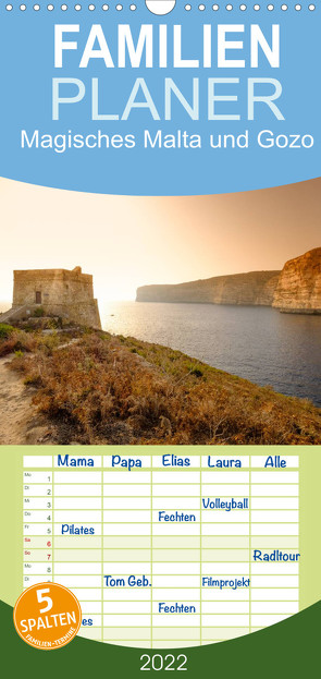 Familienplaner Magisches Malta und Gozo (Wandkalender 2022 , 21 cm x 45 cm, hoch) von Papenfuss,  Christoph