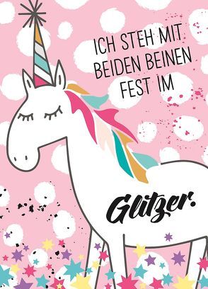 Magnet – Ich steh mit beiden Beinen fest im Glitzer. von Groh,  Joachim