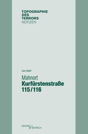 Mahnort Kurfürstenstraße 115/116 von Hauff,  Lisa