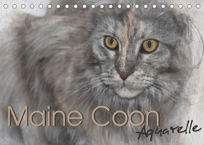 Maine Coon Aquarelle (Tischkalender 2023 DIN A5 quer) von Hahn,  Jasmin