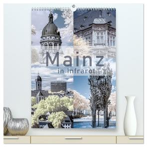 MAINZ IN INFRAROT (hochwertiger Premium Wandkalender 2024 DIN A2 hoch), Kunstdruck in Hochglanz von M. Kemmer,  Silke