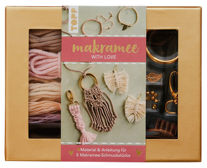 Makramee-Schmuckset „With Love“ (Rosé/Natur) von Kirsch,  Josephine