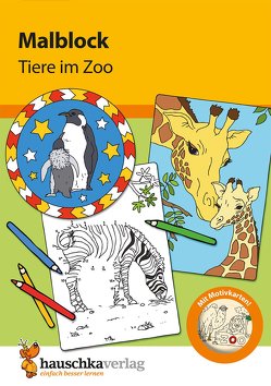 Malblock – Tiere im Zoo von Specht,  Gisela