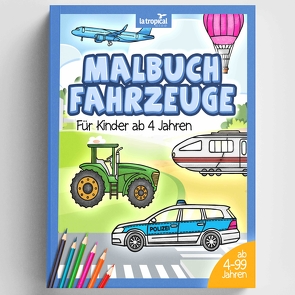 Malbuch Fahrzeuge für Kinder ab 4 Jahren von Ludwig,  David