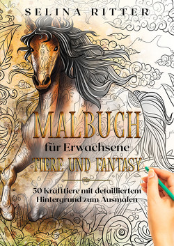 Malbuch für Erwachsene – Tiere und Fantasy von Ritter,  Selina