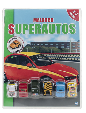 Malbuch mit Fahrzeugen „Super-Autos“