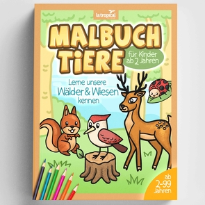 Malbuch Tiere für Kinder ab 2 Jahren von Ludwig,  David