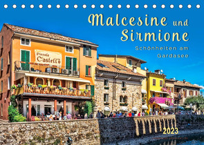 Malcesine und Sirmione, Schönheiten am Gardasee (Tischkalender 2023 DIN A5 quer) von Roder,  Peter