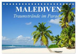 Malediven – Traumstrände im Paradies (Tischkalender 2024 DIN A5 quer), CALVENDO Monatskalender von Stanzer,  Elisabeth