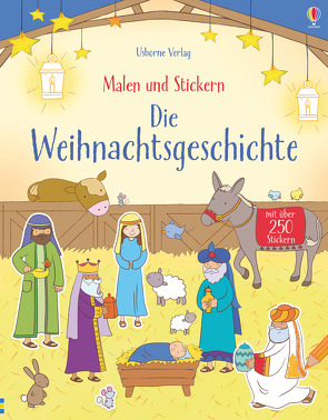 Malen und Stickern: Die Weihnachtsgeschichte von Brooks,  Felicity, Meredith,  Sam, Widdowson,  Kay