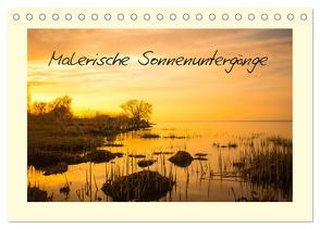 Malerische Sonnenuntergänge (Tischkalender 2024 DIN A5 quer), CALVENDO Monatskalender von Laage (ella),  Elke