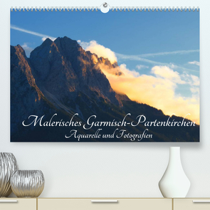 Malerisches Garmisch Partenkirchen – Aquarelle und Fotografien (Premium, hochwertiger DIN A2 Wandkalender 2022, Kunstdruck in Hochglanz) von Dürr,  Brigitte