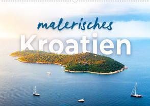 Malerisches Kroatien (Wandkalender 2024 DIN A2 quer), CALVENDO Monatskalender von Monkey,  Happy