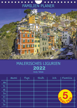 Malerisches Ligurien (Wandkalender 2022 DIN A4 hoch) von Tetak,  Andy