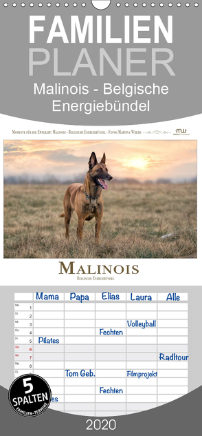 Malinois – Belgische Energiebündel – Familienplaner hoch (Wandkalender 2020 , 21 cm x 45 cm, hoch) von Wrede,  Martina