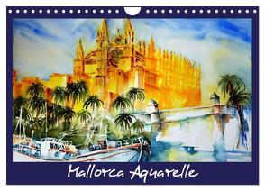 Mallorca Aquarelle (Wandkalender 2024 DIN A4 quer), CALVENDO Monatskalender von Dürr,  Brigitte