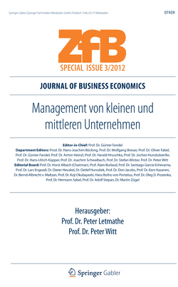 Management von kleinen und mittleren Unternehmen von Letmathe,  Peter, Witt,  Peter