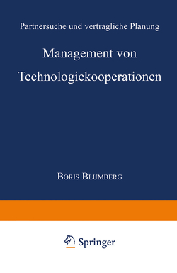 Management von Technologiekooperationen von Blumberg,  Boris