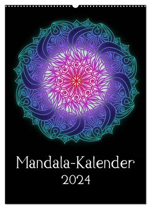 Mandala-Kalender 2024 (Wandkalender 2024 DIN A2 hoch), CALVENDO Monatskalender von Lina Jakob,  Sandra