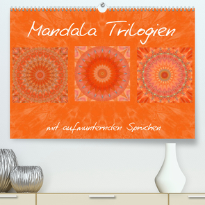 Mandala TrilogienAT-Version (Premium, hochwertiger DIN A2 Wandkalender 2022, Kunstdruck in Hochglanz) von Bässler,  Christine