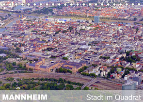 Mannheim – Stadt im Quadrat (Tischkalender 2022 DIN A5 quer) von Mannheim, Ruhm,  Guenter