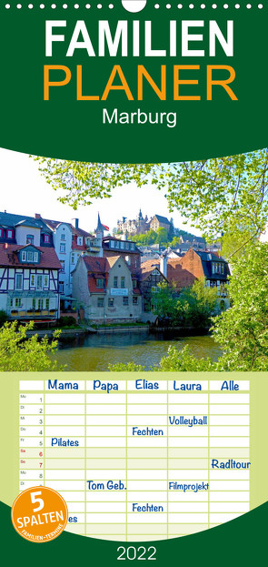 Familienplaner Marburg 2022 (Wandkalender 2022 , 21 cm x 45 cm, hoch) von Bunk,  Monika