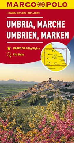 MARCO POLO Regionalkarte Italien 08 Umbrien, Marken 1:200.000