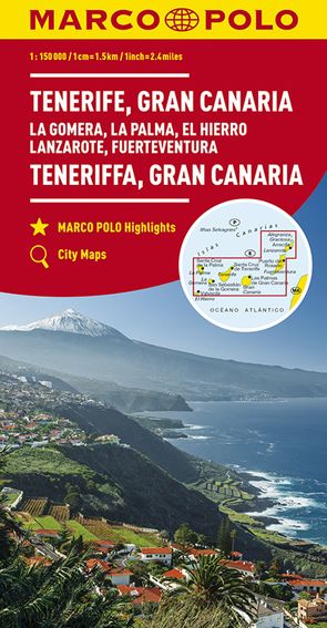 MARCO POLO Karte Teneriffa, Gran Canaria 1:150 000