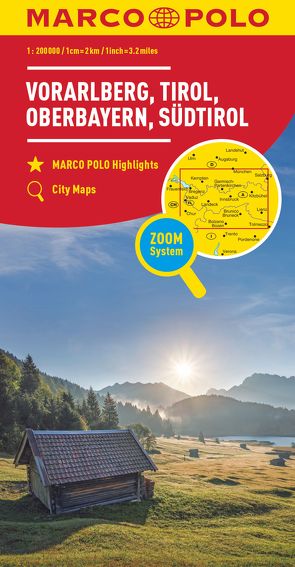MARCO POLO Regionalkarte Österreich 03 Vorarlberg, Tirol 1:200.000