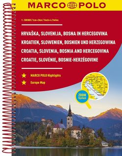 MARCO POLO Reiseatlas Kroatien, Slowenien, Bosnien und Herzegowina 1:300.000