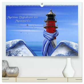 Maritime Digitalkunst aus Mausopardia (hochwertiger Premium Wandkalender 2024 DIN A2 quer), Kunstdruck in Hochglanz von Jüngling,  Monika