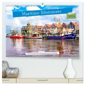 Maritime Küstenorte – von Greetsiel, über Neuharlingersiel bis Schillig (hochwertiger Premium Wandkalender 2024 DIN A2 quer), Kunstdruck in Hochglanz von Dreegmeyer,  Andrea