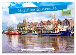 Maritime Küstenorte – von Greetsiel, über Neuharlingersiel bis Schillig (Wandkalender 2024 DIN A2 quer), CALVENDO Monatskalender von Dreegmeyer,  Andrea