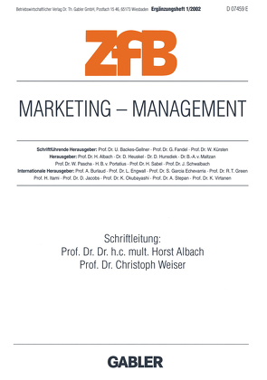 Marketing — Management von Albach,  Horst, Weiser,  Christoph