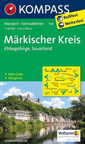 KOMPASS Wanderkarte Märkischer Kreis – Ebbegebirge – Sauerland von KOMPASS-Karten GmbH