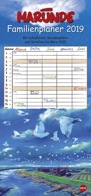 Marunde Familienplaner – Kalender 2019 von Heye, Marunde,  Wolf-Rüdiger